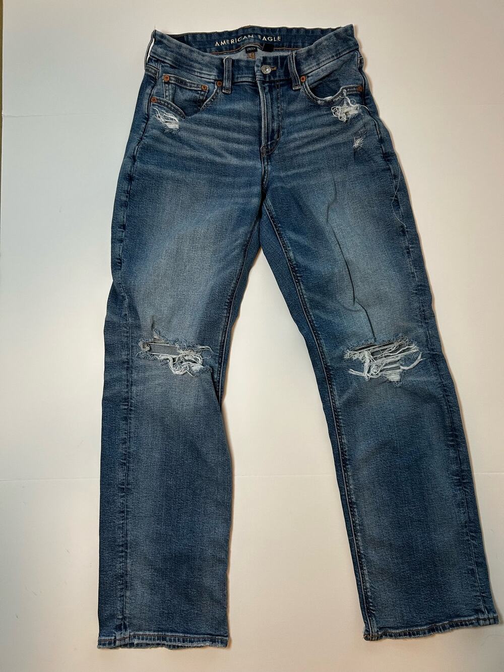 American Eagle Curvy Straight Size 6 Regular Women's Distressed Jeans